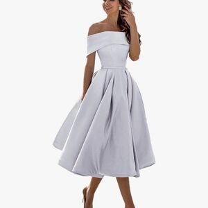 Elegant Off-Shoulder White Dress